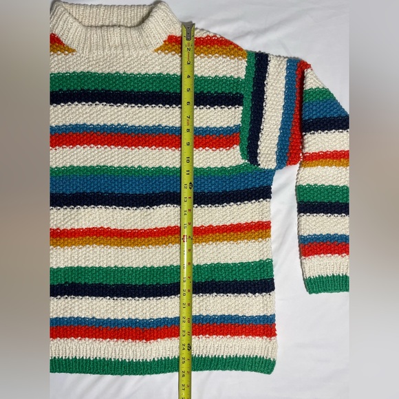 The Elder Statesman Off-White Varied Stripe Sweater - Picture 14 of 16